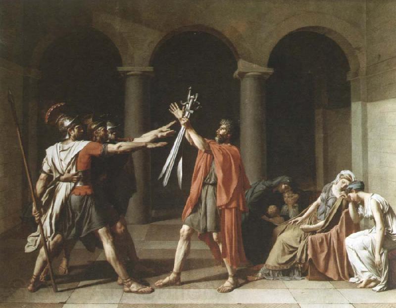 Jacques-Louis  David oath of the horatii Norge oil painting art